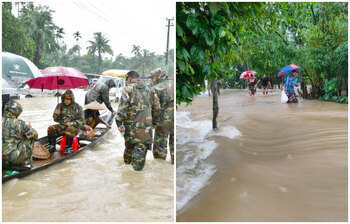 ভয়াবহ রূপ নিয়েছে সিলেটে বন্যার পানি