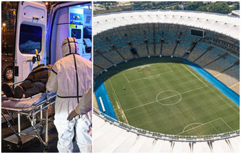 বিশ্বকাপ ফাইনালের মাঠ এখন করোনা চিকিৎসার হাসপাতাল