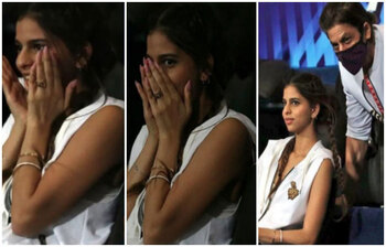 গ্যালারিতে উচ্ছ্বসিত শাহরুখ কন্যা সুহানা