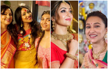 উৎসবের সাজে টালিগঞ্জের তারকারা