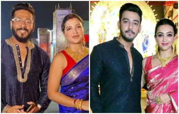 পূজার আনন্দে ভালোবাসার রং ছড়ালেন তারা