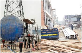 ছবিতে দেখুন আন্তর্জাতিক বাণিজ্য মেলার প্রস্তুতি