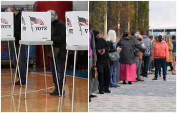 ছবিতে দেখুন ট্রাম্প-বাইডেন ভোটযুদ্ধ