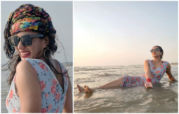 গোধূলীলগ্নে সমুদ্রস্নানে মম