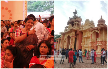 বনানী পূজা মণ্ডপে উৎসবের আমেজ