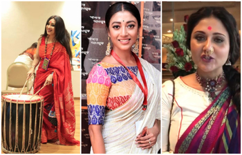 পূজার সাজে টালিগঞ্জের নায়িকারা