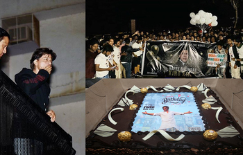 ছবিতে দেখুন জন্মদিনে শাহরুখের রাড়ির সামনে ভক্তদের ভিড়