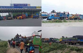 ঢাকা-টাঙ্গাইল মহাসড়কে ১৪ কিলোমিটার যানজট