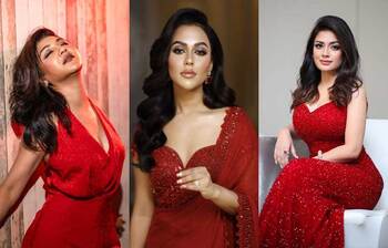 রেডের হট লুকে নজরকাড়া দেশি তারকারা