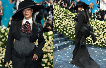 মেট গালায় মাতৃত্বকেই ফ্যাশন বানালেন রিহানা