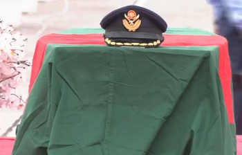 নিহত পাইলট তৌকিরের ফিউনারেল প্যারেড