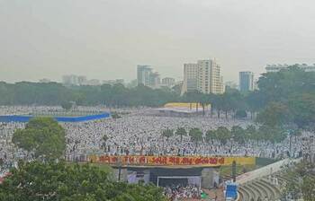 ইসলামি মহাসম্মেলনে আলেম-ওলামাদের ঢল