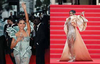 এবারো নিজের তৈরি পোশাকে কানে নজর কাড়লেন ন্যান্সি