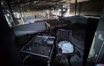 আলিয়া মাদরাসায় অস্থায়ী আদালতে আগুন