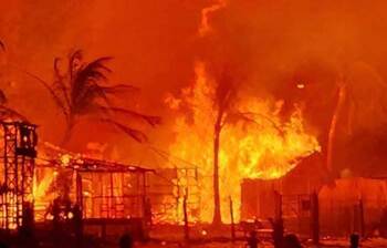 সেন্টমার্টিনে ভয়াবহ আগুন