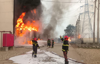সাভারে পাওয়ার গ্রিডে ভয়াবহ আগুন
