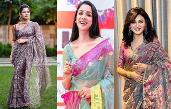 জামদানিতে নজরকাড়া সব দেশি তারাকা