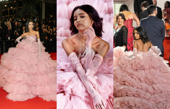 নিজের বানানো পোশাকে রেড কার্পেট মাতালেন ন্যান্সি