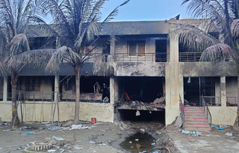 ছবিতে দেখুন বিধ্বস্ত মাইলস্টোন স্কুল অ্যান্ড কলেজ