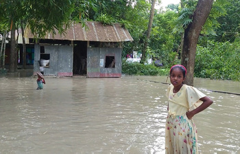 বাড়ল মেঘনার পানি, প্লাবিত দোকানপাট ও বসতঘর