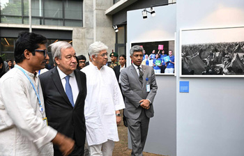 ঢাকায় জাতিসংঘ কমন প্রাঙ্গণ পরিদর্শনে আন্তোনিও