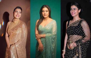 শাড়িতে নজরকাড়া কাজল