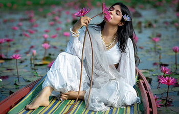 শাপলা বিলে নওশাবার সাদা সৌন্দর্য