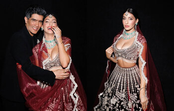 দুবাইয়ে নোরা ফাতেহির বিয়ের ফ্যাশন ঝলক