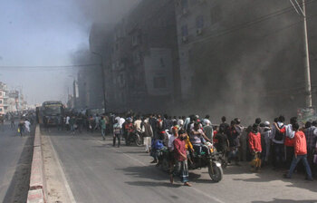 Fire in Jabale Noor Tower in Babubazar