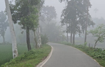 পঞ্চগড়ের আকাশে কুয়াশার খেলা
