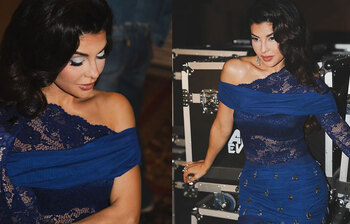 রয়েল ব্লু ক্যাটস্যুটে লাস্যময়ী জ্যাকুলিন