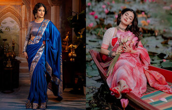 পূজার আবেশে মন্দিরা চক্রবর্তী