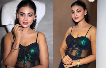 চোখে নীল মায়া, পোশাকে আত্মবিশ্বাস কে এই সুন্দরী?