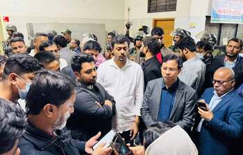 হৃদরোগ ইনস্টিটিউটে এনসিপি নেতারা