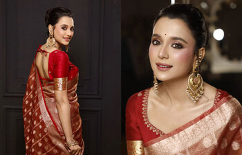 শাড়ির রাজকীয় সাজে আবেদনময়ী সাবিলা