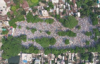 পাখির চোখে শোলাকিয়া ঈদগাহ ময়দান