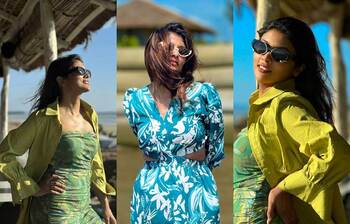 সাগরপাড়ে স্টাইলিশ লুকে টয়া