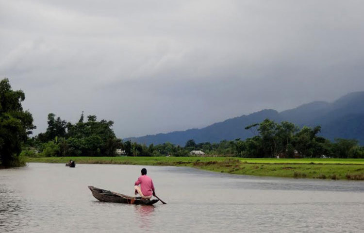বিছনাকান্দিতে আপনি যখন নৌকা করে বের হবেন, তখন এমন সব দৃশ্য চোখে পরবে। ছবি: রিফাত শুভ