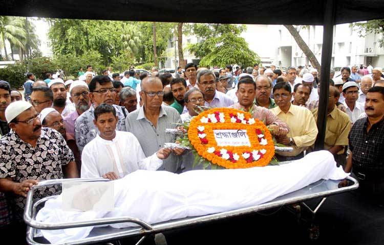 প্রখ্যাত সাংবাদিক, জাতীয় প্রেসক্লাবের আজীবন সদস্য জনাব হাসানুজ্জামানের নামাজের জানানা অনুষ্ঠিত