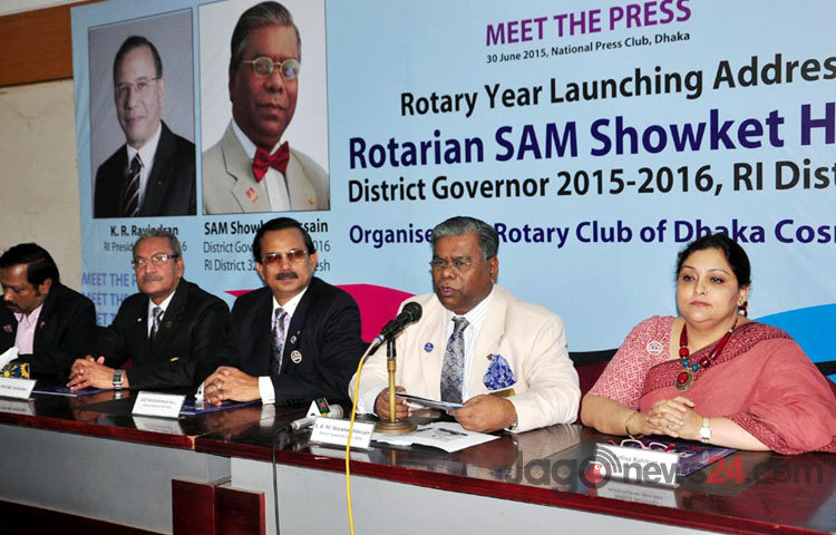 মঙ্গলবার জাতীয় প্রেসক্লাবে এক সংবাদ সম্মেলনে উপস্থিত অতিথিবৃন্দ