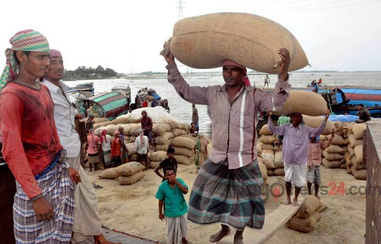 বাংলাদেশের ধানের সবচেয়ে বড় হাট মেঘনার হাট।