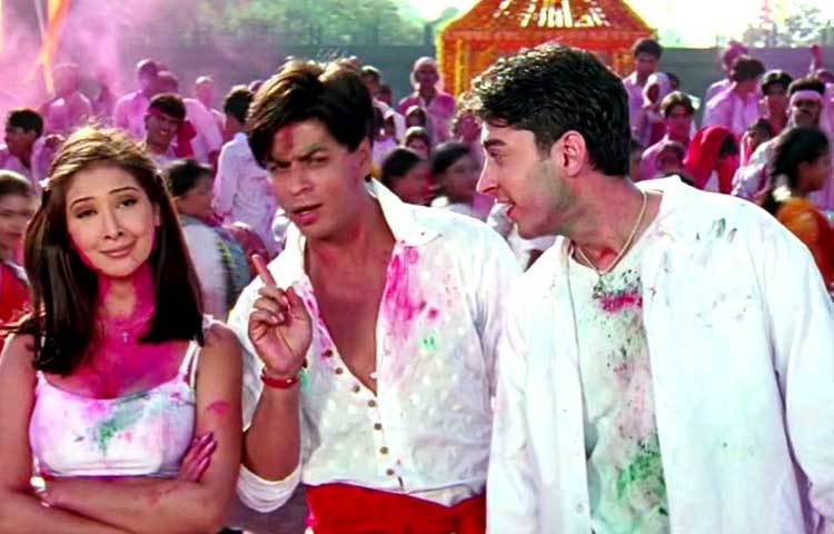 &lsquo;মহব্বতে&rsquo; চলচ্চিত্রে হোলির ভুবনে বলিউড বাদশা শাহরুখ খান।