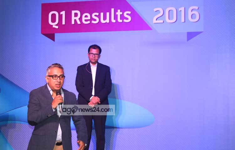 ইন্টারনেট সেবার বিভিন্ন দিক নিয়ে আজ সংবাদ সম্মেলন করে মুঠোফোন সেবাদাতা প্রতিষ্ঠান গ্রামীণ ফোন। ছবি : বিপ্লব দিক্ষিৎ।