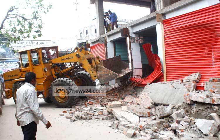 আবারও এ উচ্ছেদ অভিযান চালানো হবে বলে জানা গেছে।ছবি : বিপ্লব দিক্ষিৎ।