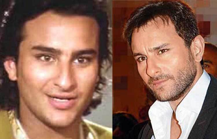 সাইফ আলী খান মেকাপ ব্যাবহারের আগে ও পরে