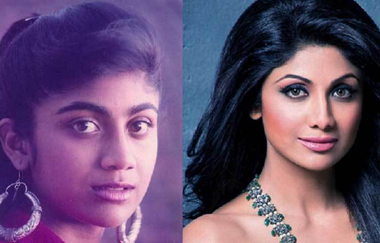 শিল্পা শেঠী মেকাপ ব্যাবহারের আগে ও পরে