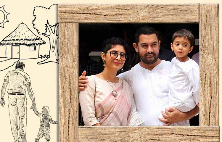 স্ত্রী কিরণ রাও ও ছেলে আজাদ রাও খানের সঙ্গে বলিউড &lsquo;মিস্টার পারফেকশনিস্ট&rsquo; আমির খান। তিনি তার সন্তানের কাছেও একজন দায়িত্বশীল পিতার আসন লাভ করেছেন।