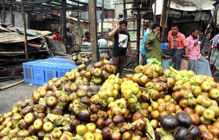 গ্রামের চেয়ে দেশের বিভিন্ন শহরে পানি তালের কদর বেশি। ছবি : বিপ্লব দিক্ষিৎ।