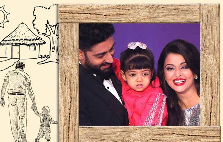 স্ত্রী ঐশ্বরিয়া ও মেয়ে আরাধ্যার সঙ্গে অভিষেক বচ্চন।