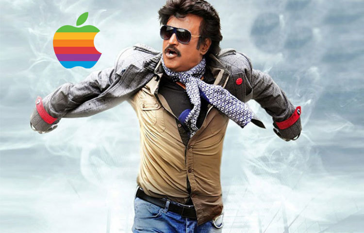 ভারতীয় শক্তিমান অভিনেতা রজনীকান্তকে নিয়ে অবিশ্বাস্য প্রচলিত কিছু কৌতূক রয়েছে। এ কৌতূকগুলো তার ভক্তদের মুখে মুখে শোনা যায়। বলা হয়ে থাকে &lsquo;অ্যাপল&rsquo;-এর লোগোর আপেলের কামড়টা দিয়েছিলেন রজনীকান্ত।